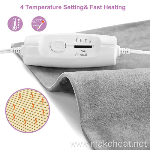 ETL Approved Extra Large Moist Heating Pad With Deluxe Super Soft Velvet Cover